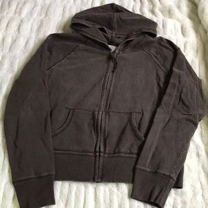 Aerie xlarge ladies crop style full zip hooded jacket never worn